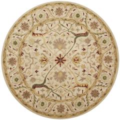 ANTIQUITY, IVORY, 3'-6" X 3'-6" Round, Area Rug, AT14A-4R
