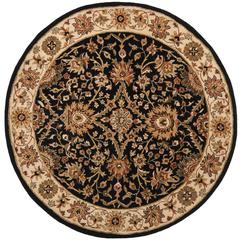 ANTIQUITY, BLACK, 3'-6" X 3'-6" Round, Area Rug, AT249B-4R
