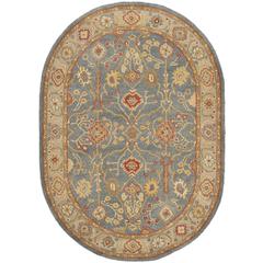 ANTIQUITY, BLUE / IVORY, 4'-6" X 6'-6" Oval, Area Rug, AT314A-5OV