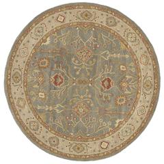 ANTIQUITY, BLUE / IVORY, 3'-6" X 3'-6" Round, Area Rug