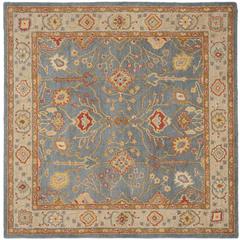 ANTIQUITY, BLUE / IVORY, 6' X 6' Square, Area Rug, AT314A-6SQ