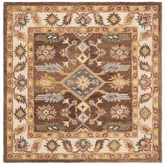 ANTIQUITY, DARK BROWN / IVORY, 6' X 6' Square, Area Rug