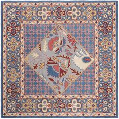 ANTIQUITY, BLUE / RED, 6' X 6' Square, Area Rug