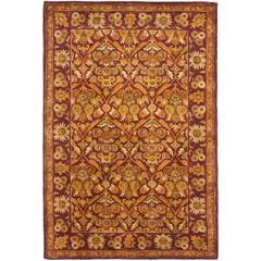 ANTIQUITY, WINE / GOLD, 4' X 6', Area Rug, AT51A-4