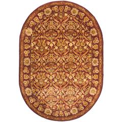ANTIQUITY, WINE / GOLD, 4'-6" X 6'-6" Oval, Area Rug, AT51A-5OV