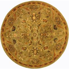 ANTIQUITY, OLIVE / GOLD, 3'-6" X 3'-6" Round, Area Rug