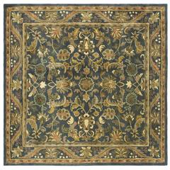 ANTIQUITY, BLUE / GOLD, 6' X 6' Square, Area Rug