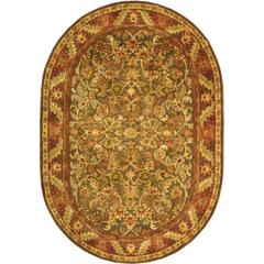 ANTIQUITY, GREEN / GOLD, 4'-6" X 6'-6" Oval, Area Rug, AT52K-5OV