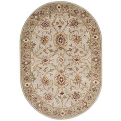 ANTIQUITY, GREY BEIGE / SAGE, 4'-6" X 6'-6" Oval, Area Rug