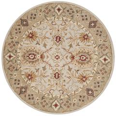 ANTIQUITY, GREY BEIGE / SAGE, 6' X 6' Round, Area Rug