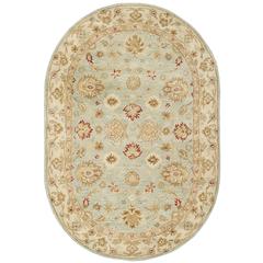 ANTIQUITY, GREY BLUE / BEIGE, 4'-6" X 6'-6" Oval, Area Rug