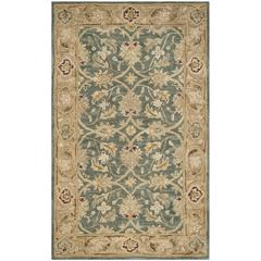 ANTIQUITY, TEAL BLUE / TAUPE, 3' X 5', Area Rug