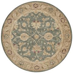 ANTIQUITY, TEAL BLUE / TAUPE, 6' X 6' Round, Area Rug