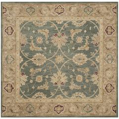 ANTIQUITY, TEAL BLUE / TAUPE, 6' X 6' Square, Area Rug