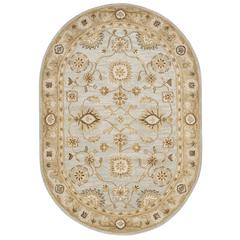 ANTIQUITY, LIGHT BLUE / SAGE, 4'-6" X 6'-6" Oval, Area Rug