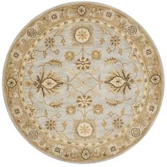ANTIQUITY, LIGHT BLUE / SAGE, 6' X 6' Round, Area Rug
