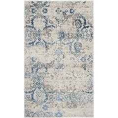 ARTIFACT, BLUE / CREME, 3' X 5', Area Rug