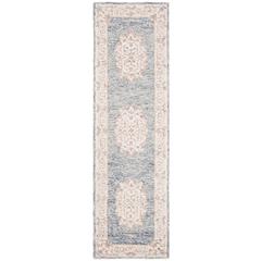 AUBUSSON, BLUE / PINK, 2'-3" X 8', Area Rug