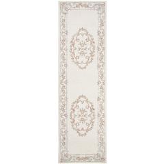AUBUSSON, IVORY / PINK, 2'-3" X 8', Area Rug