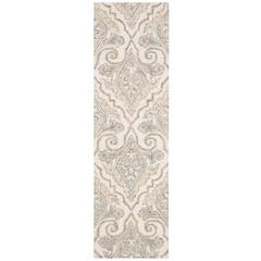 AUBUSSON, IVORY / GREEN, 2'-3" X 8', Area Rug