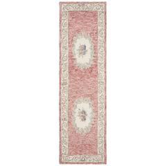AUBUSSON, RED / IVORY, 2'-3" X 8', Area Rug