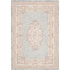 AUBUSSON, BLUE / IVORY, 4' X 6', Area Rug