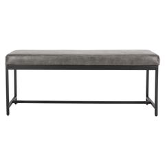 Chase Faux Leather Bench, Grey