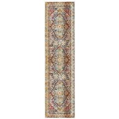 BALDWIN, IVORY / TEAL, 2'-2" X 10', Area Rug, BDN189B-210