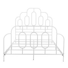 Paloma Metal Retro Bed, Queen, White