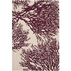 BELLA, BEIGE / PURPLE, 4' X 6', Area Rug