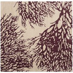 BELLA, IVORY / PURPLE, 5' X 5' Square, Area Rug