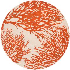 BELLA, BEIGE / TERRACOTTA, 5' X 5' Round, Area Rug