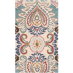 BELLA, IVORY / BLUE, 2'-3" X 11', Area Rug