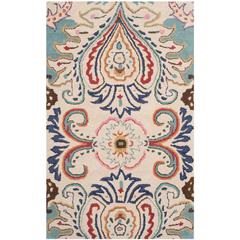 BELLA, IVORY / BLUE, 2' X 3', Area Rug, BEL118A-2