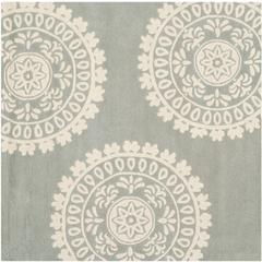 BELLA, GREY / IVORY, 5' X 5' Square, Area Rug, BEL121A-5SQ