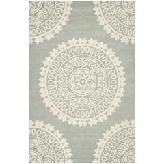 BELLA, GREY / IVORY, 6' X 9', Area Rug, BEL122A-6