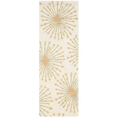 BELLA, BEIGE / GOLD, 2'-3" X 7', Area Rug