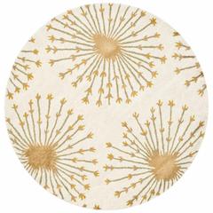 BELLA, BEIGE / GOLD, 5' X 5' Round, Area Rug