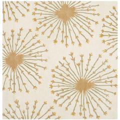 BELLA, BEIGE / GOLD, 5' X 5' Square, Area Rug