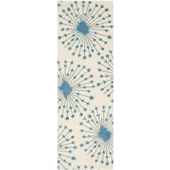 BELLA, BEIGE / BLUE, 2'-3" X 7', Area Rug, BEL123B-27