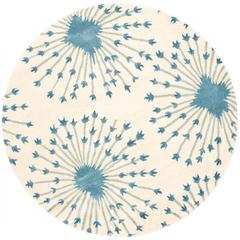 BELLA, BEIGE / BLUE, 5' X 5' Round, Area Rug, BEL123B-5R