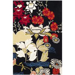 BELLA, BLACK / MULTI, 4' X 6', Area Rug
