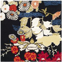 BELLA, BLACK / MULTI, 5' X 5' Square, Area Rug