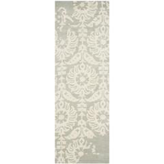 BELLA, LIGHT GREY / IVORY, 2'-3" X 7', Area Rug