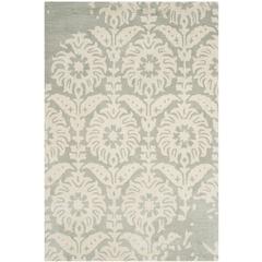 BELLA, LIGHT GREY / IVORY, 4' X 6', Area Rug
