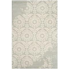 BELLA, LIGHT GREY / IVORY, 6' X 9', Area Rug