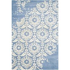 BELLA, LIGHT BLUE / IVORY, 6' X 9', Area Rug, BEL125C-6