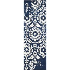 BELLA, NAVY / IVORY, 2'-3" X 7', Area Rug, BEL125D-27