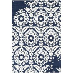 BELLA, NAVY / IVORY, 4' X 6', Area Rug, BEL125D-4
