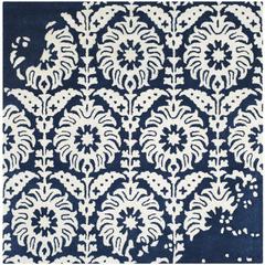 BELLA, NAVY / IVORY, 5' X 5' Square, Area Rug, BEL125D-5SQ